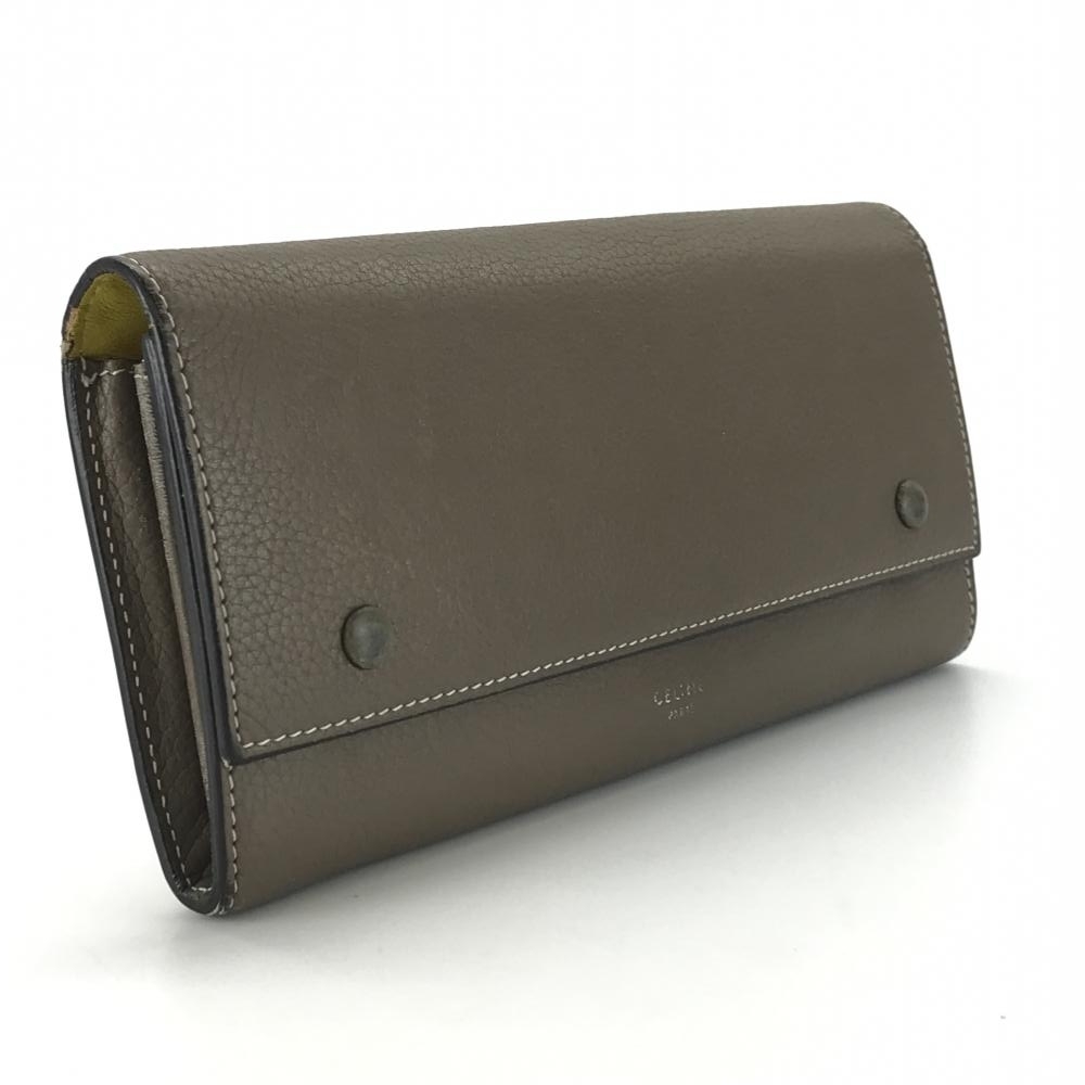 Celine Large Flap Multi-Function Long Wallet Leat… - image 2
